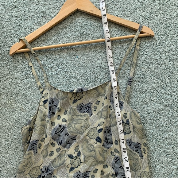 Vintage 90s printed silk slip dress - Picture 3 of 7